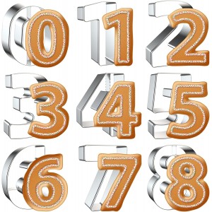 Number Cookie Cutter Set 3 Inch - 9 Pcs ...