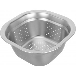 VOSAREA Stainless Steel Square Basin Met...
