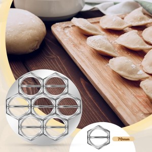 Vesici 3 Pcs Ravioli Maker Dumplings Set 37 Holes Ravioli and 12 Holes Ravioli Maker Press Dumplings with Wood Rolling Pin Metal Ravioli Cutter Kit for Ravioli Pasta Making Tools