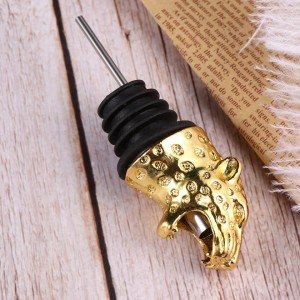 IMIKEYA Wine Bottle Caps Leopard Head Shape Wine Pourer Alloy Wine Stoppers Wine Stopper Pourer Bottle Stopper