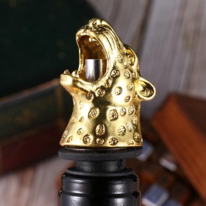 IMIKEYA Wine Bottle Caps Leopard Head Shape Wine Pourer Alloy Wine Stoppers Wine Stopper Pourer Bottle Stopper