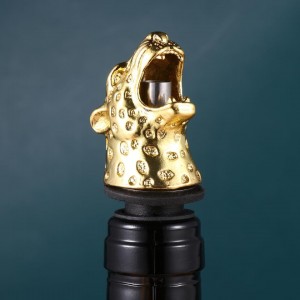 IMIKEYA Wine Bottle Caps Leopard Head Shape Wine Pourer Alloy Wine Stoppers Wine Stopper Pourer Bottle Stopper