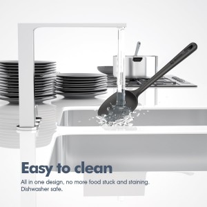 5 Pieces Silicone Spatula Set, Food Grade Rubber Spatula, Upgrade Strong Handle with Ergonomic Grip, Heat Resistant Up to 600°F for Nonstick Cookware, Cooking Black