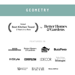 GEOMETRY Kitchen Dish Cloths - Spring & Summer Collection - Premium Dishcloths with Geoweave - Absorbent & Fast Drying Kitchen Towels - Lemon Delight, 10