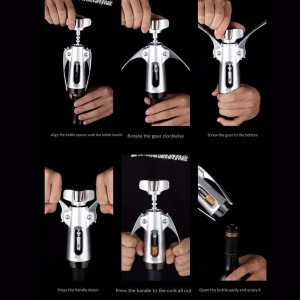 Wine Bottle Opening Device Bottle Openers Opener Corkscrews Corkscrew Wing Corkscrew Wine Opener Zinc Alloy Red Wine Bottle Opener Corkscrew Cork Extractor Remover