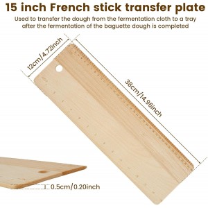 Bread Transfer Peels -Bread Transfer Peel -15Inch - Bread Flipping Board- French Bread Baking - Hanging Bread Peel Bakeware for French Bread Loaves and Ciabatta (Wood color)