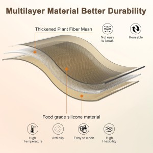 Silicone Bread Sling for Dutch Oven, 2 Pcs Non-Stick & no objectional odor Bread Baking Mat Set, antislip Reusable Bread Sling with Long Handle to Transfer Sourdough, large, Gray