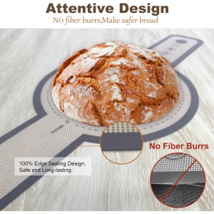 Silicone Bread Sling for Dutch Oven, 2 Pcs Non-Stick & no objectional odor Bread Baking Mat Set, antislip Reusable Bread Sling with Long Handle to Transfer Sourdough, large, Gray