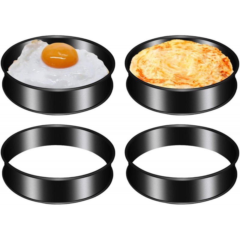 4Pack Crumpet Rings NONSTICK English Muffin Rings 4