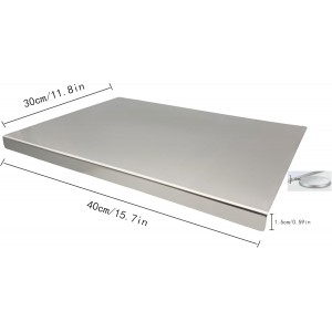 Stainless Steel Cutting Boards for Kitchen,Baking Board,Pastry Board,kneading Panel - Suitable for Cutting Vegetables, Fruits, Meat,bread - Easy To Clean and Store (40x30cm/15.7x11.8in)