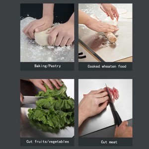 Stainless Steel Cutting Boards for Kitchen,Baking Board,Pastry Board,kneading Panel - Suitable for Cutting Vegetables, Fruits, Meat,bread - Easy To Clean and Store (40x30cm/15.7x11.8in)