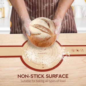 Silicone Sourdough Bread Sling Mat for Dutch Oven, 2 Pack Non-Stick & Easy Clean Reusable sourdough mat, Easy and Stable to Transfer Sourdough Bread, Round