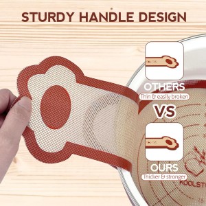 Silicone Sourdough Bread Sling Mat for Dutch Oven, 2 Pack Non-Stick & Easy Clean Reusable sourdough mat, Easy and Stable to Transfer Sourdough Bread, Round