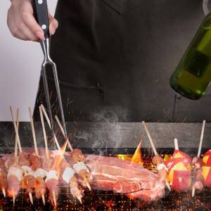 linoroso Meat Carving Fork 12.5 inch, Razor Sharp Carving Fork Barbecue Fork BBQ Tools Meat Forks Stainless Steel