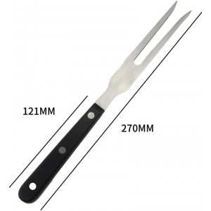 GSHLLO 2 Pcs Stainless Steel Carving Forks Wooden Handle Serving Forks BBQ Meat Forks Kitchen Steak Fork Long Handle Pot Forks Barbecue Metal Forks Classic Grill Forks