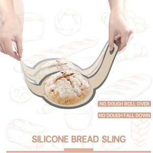 Silicone Bread Sling Oval and Round, 2 PCS Nonstick＆Reusable Bread Baking Mats, Easy-To-Clean Dutch Oven Liners, Sourdough Bread Baking Supplies