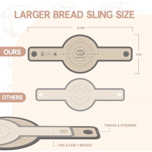 Silicone Bread Sling Oval and Round, 2 PCS Nonstick＆Reusable Bread Baking Mats, Easy-To-Clean Dutch Oven Liners, Sourdough Bread Baking Supplies
