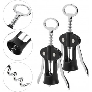 Wine Opener, Zinc Alloy Premium Wing Corkscrew, Multifunctional Wine Bottle Opener, Manual Cork Screw For Bartenders, Restaurants & Home