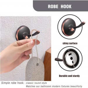 4-Piece Bathroom Hardware Set: Oil-Rubbed Bronze Bathroom Accessory Set, Towel Bars,Towel Ring,Toilet Paper Holder,Robe Hook, Wall Mounted,Optional Install Longer or Shorter Towel bar