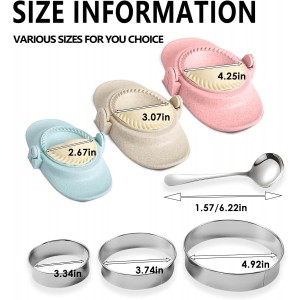 Empanada Maker Press, Dumpling Maker,Dumpling Mold Set with Dough Cutter & Stuffing Spoon,Suitable for Dumplings,Hollow Dough,Pierogi,Pastelitos(3 sizes)