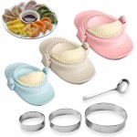 Empanada Maker Press, Dumpling Maker,Dumpling Mold Set with Dough Cutter & Stuffing Spoon,Suitable for Dumplings,Hollow Dough,Pierogi,Pastelitos(3 sizes)