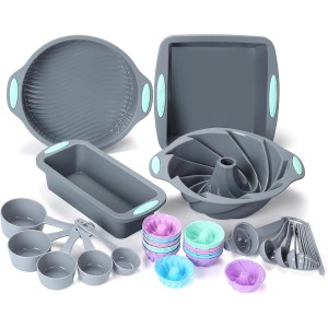 To encounter 45 Pieces Silicone Bakeware...