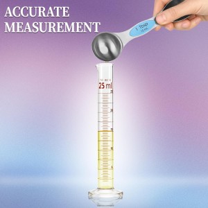 Magnetic Measuring Spoons Set of 8 with Leveler, Stainless Steel Metal Measuring Spoon, Dual Sided for Measuring Dry and Liquid Ingredients, Teaspoon Tablespoon Measure Spoons (Multicolor)