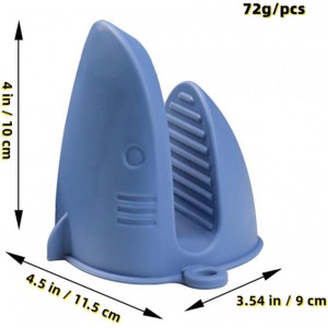 Silicone Oven Mitts Heat Resistant, Silicone Potholders for Kitchen, Air Fryer,Baking, Mini Rubber Oven Glove (Blue)