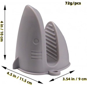 Oven Mitts，Mini Oven Gloves Silicone Heat Resistant Cooking Pinch Mitts Potholder for Air Fryer Kitchen Cooking & Baking (Grey)