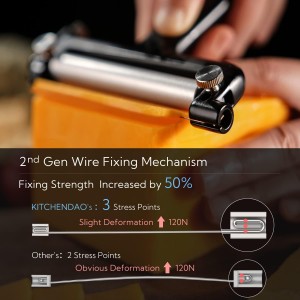 KITCHENDAO 3 in 1 Wing Corkscrew Wine Bottle Opener and Adjustable Wire Cheese Slicer Cutter