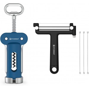 KITCHENDAO 3 in 1 Wing Corkscrew Wine Bo...