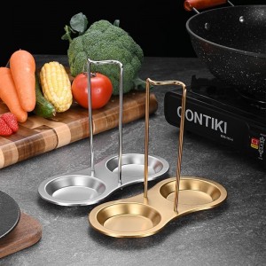 Stainless Steel Spoon Rest, Spatula Ladle Holder, Utensil Spoon Rest Holder, Brushed Finish, Dishwasher Safe (Gold 1PC)