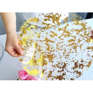 Disposable Gold Placemats Set of 50 Metallic Thin Round 13 Inch Gold Doilies Mesh Pressed Fall Table Placemates 50 Pack Gold Charger Plates for Wedding, Birthday Party