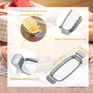 Butter Slicer Cutter,Cheese Cutters for Block Cheese, Butter Slicer for Butter Squares, Stainless Steel Cutter