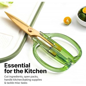 Kitchen Shears Scissors&Sharp Scissors, ARCHIKING 7.7inch Cooking Scissor-Meat and Poultry Shears, Dishwasher Safe, Acrylic Handel Scissors All Purpose Stainless Steel Utility Scissor