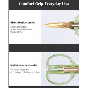 Kitchen Shears Scissors&Sharp Scissors, ARCHIKING 7.7inch Cooking Scissor-Meat and Poultry Shears, Dishwasher Safe, Acrylic Handel Scissors All Purpose Stainless Steel Utility Scissor