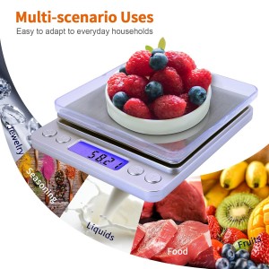 Gram Scale,Capacity 500g Accuracy 0.01g Mini Food Scales Digital Weight Grams and Oz,Small Kitchen High Precision for Espresso,Baking,Jewelry,Soap Making,Silver