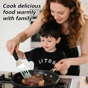 【2 Pack】 Small Metal Spatula Set, Mini Stainless Steel Serving Spatulas for Kitchen Use, Ideal for Flipping Pancake, Brownie, Cookie, Cake, Egg – Professional Cooking & Baking Utensil