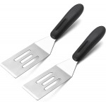 【2 Pack】 Small Metal Spatula Set, Mini Stainless Steel Serving Spatulas for Kitchen Use, Ideal for Flipping Pancake, Brownie, Cookie, Cake, Egg – Professional Cooking & Baking Utensil