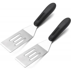 【2 Pack】 Small Metal Spatula Set, Mi...