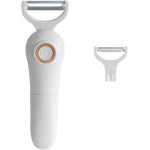 2-in-1 Electric Peeler | Auto Blade for Fruits/Vegetables | 2 Interchangeable Blades | 2*AAA | Kitchen, Travel, Camping