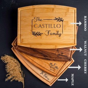 Personalized Cutting Board with Display Stand – Custom Engraved Charcuterie Board, Ideal Gift for Wedding, Housewarming, Bridal Shower, Anniversary, Birthday, Mom & Couples, Valentines Day Gifts