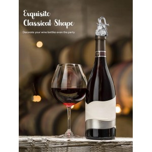 Elephant Wine Bottle Pourer – Animal Liquor Pour Spout, Drip-Free, Universal Fit Stopper with Leak-Proof Silicone, Zinc Alloy Head & Stainless Tube for Wine Whiskey Tequila, Bar & Gift for Wine Lovers