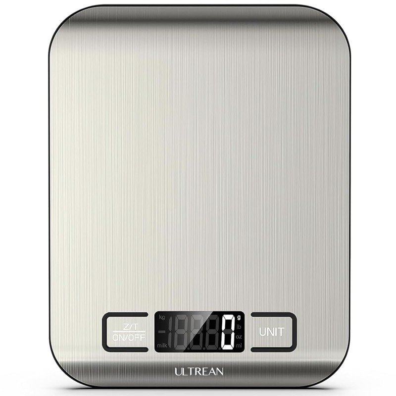 Ultrean Food Scale, 33lb Digital Kitchen Scale for Food Ounces Grams, 304 Stainless Steel, Type-C Charging and Batteries, Perfect for Meal Prep, Cooking, and Baking