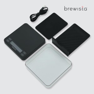 Brewista Smart Coffee Scale III with Timer, 2kg/0.1g High Precision Scale for Espresso and Pour-Over Coffee, Portable Mini Digital Kitchen Scale with Automatic Timing, Rechargeable, 5 Modes