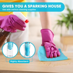 Orighty Microfiber Cleaning Cloth, 24 Pack Highly Absorbent Cleaning Rags, Household Cleaning Supplies, Reusable Lint Free Cloths Microfiber Rag for House, Kitchen, Car Care, 12x11 inch