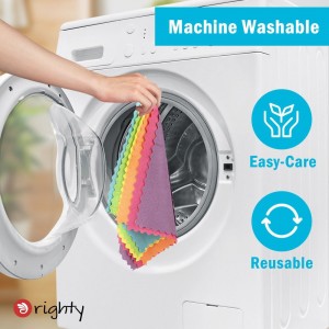 Orighty Microfiber Cleaning Cloth, 24 Pack Highly Absorbent Cleaning Rags, Household Cleaning Supplies, Reusable Lint Free Cloths Microfiber Rag for House, Kitchen, Car Care, 12x11 inch