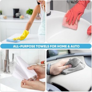 AIDEA Microfiber Cleaning Cloth Roll, Grey 75PK, Reusable Paper Towels Tear Away Cloth, Microfiber Towels for Cars, Wash Cloths, Lint Free Rags for House, Kitchen,Window,Cleaning Supplies 11.5