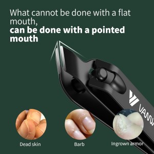 German Nail Clippers for Men, VANWIN Nail Clipper Set (4-Pack) Ultra Sharp Matte Stainless Steel Fingernail & Toenail Clippers with Glass Nail File, Nail Cutter Stocking Stuffers for Men Women Black