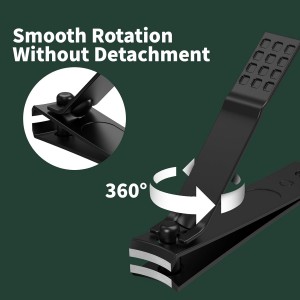 German Nail Clippers for Men, VANWIN Nail Clipper Set (4-Pack) Ultra Sharp Matte Stainless Steel Fingernail & Toenail Clippers with Glass Nail File, Nail Cutter Stocking Stuffers for Men Women Black